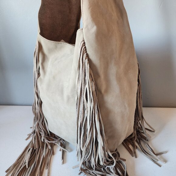 Large Leather Fringe Hobo "NEW" - Picture 9 of 16